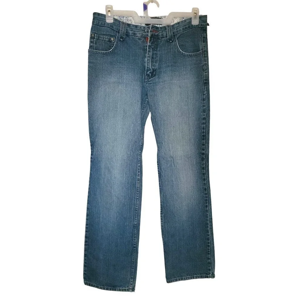 1990s Plugg Jeans 32 34x33‎ Tall Wide Leg Skater Rave Baggy Denim Y2K Carpenter